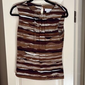 Calvin Klein Women's Multicolor Sleeveless Blouse
